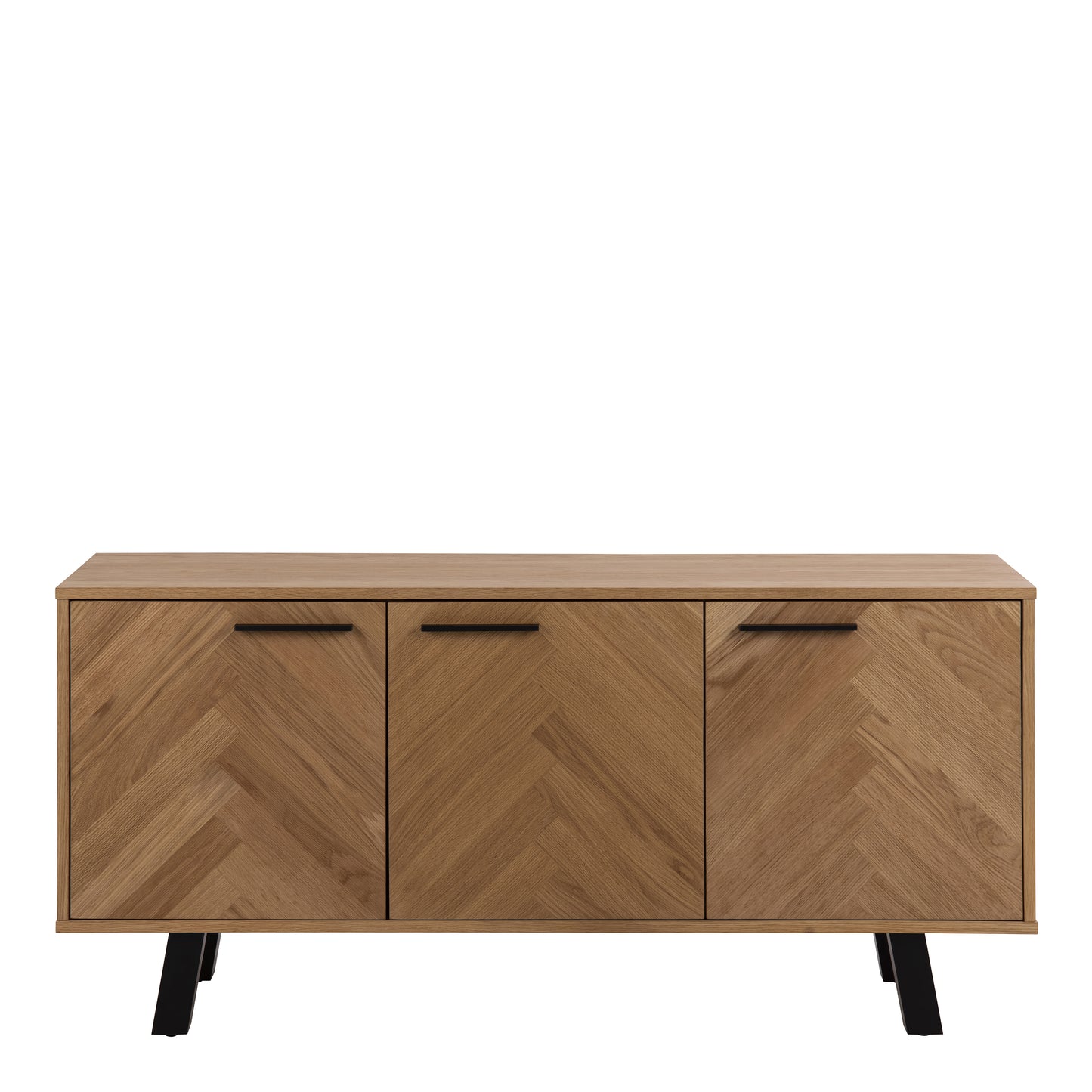 Brighton 3 Door Sideboard in Oak with Herringbone Effect