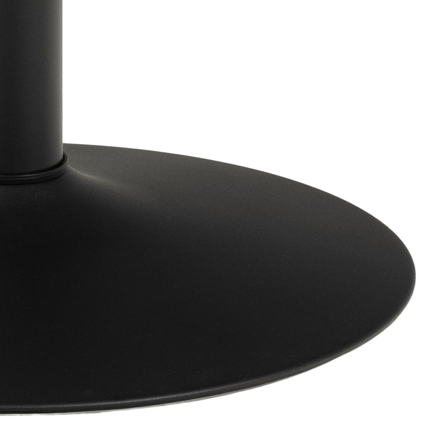 Ibiza Round Dining Table with Black Top and Matt Black Base