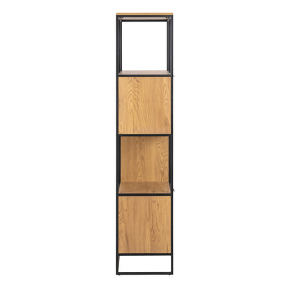 Swindon Bookcase with 2 Doors, 3 drawers and 2 Shelves in Black