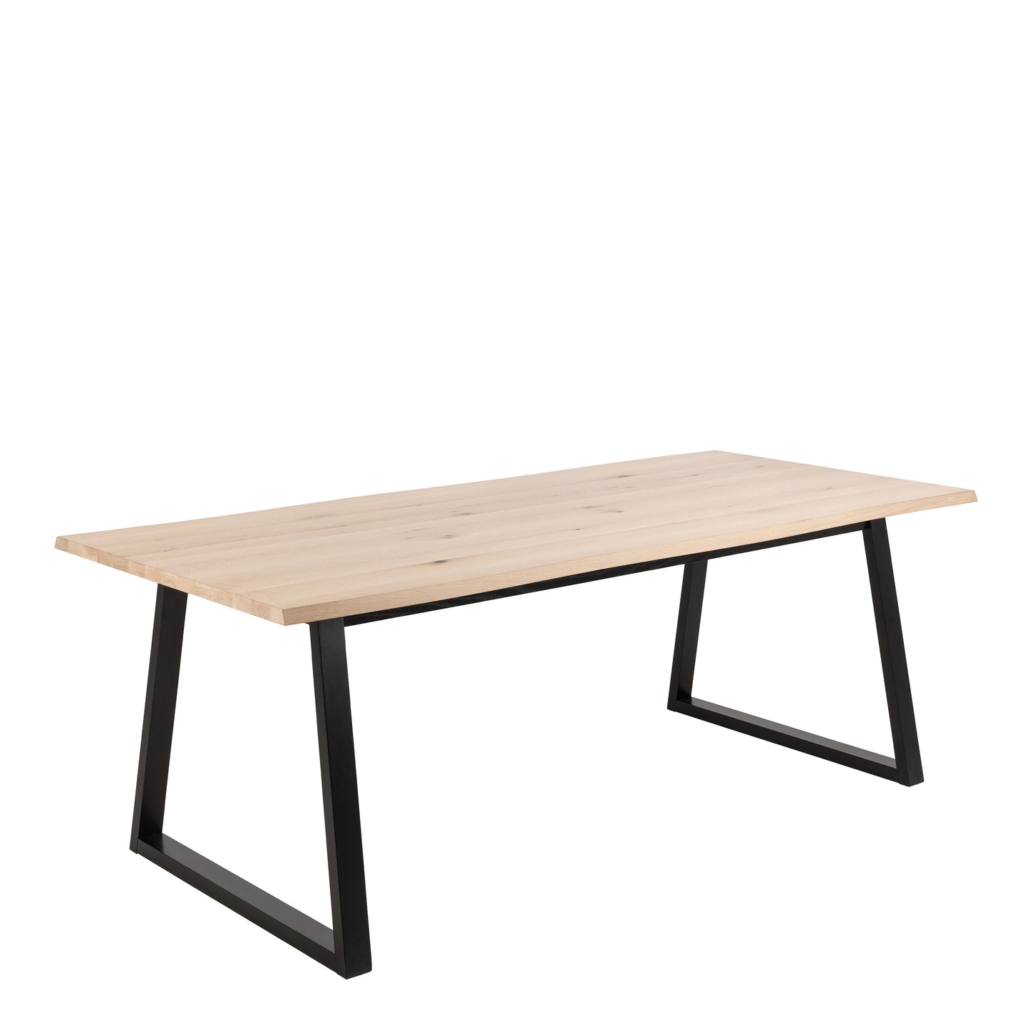 Malika Dining Table in White Oak and Black