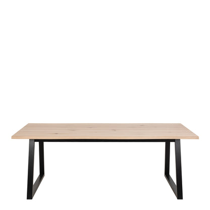 Malika Dining Table in White Oak and Black