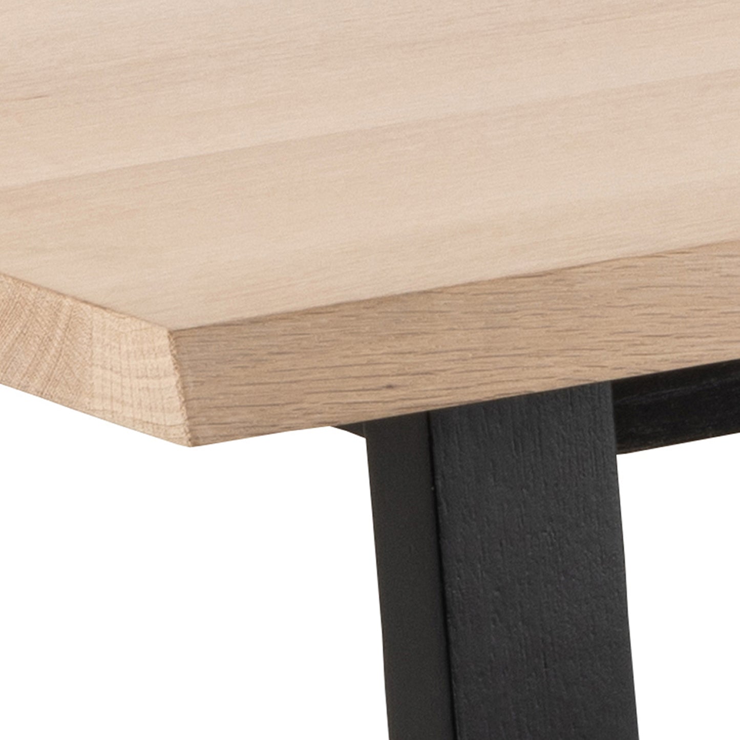 Malika Dining Table in White Oak and Black