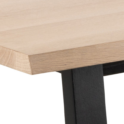 Malika Dining Table in White Oak and Black