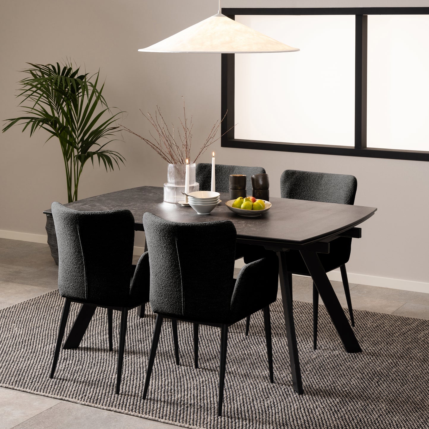 Blackburn Black Ceramic Dining Table