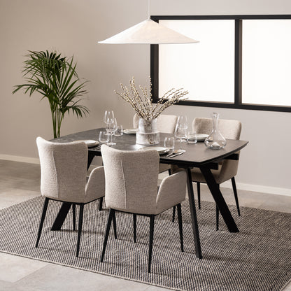 Blackburn Black Ceramic Dining Table