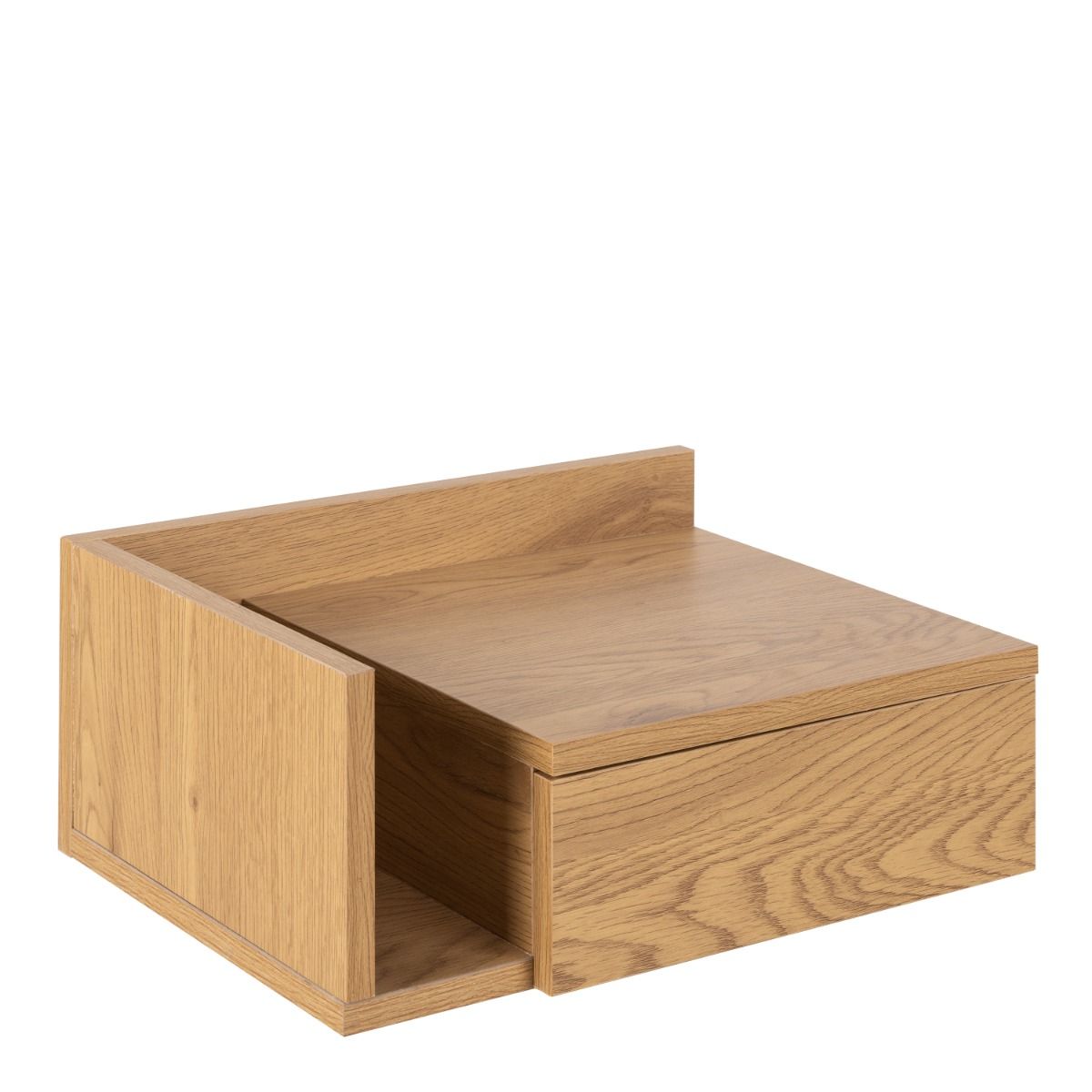 Ashlan Square Bedside Table with 1 Drawers in Oak