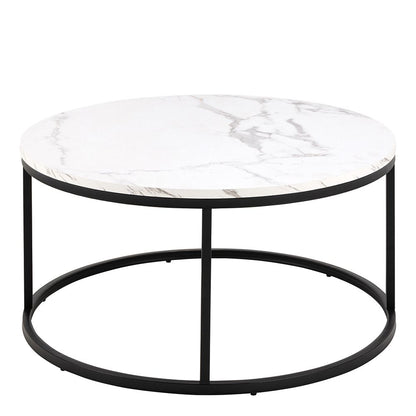 Spiro Coffee Table with White Marble Top