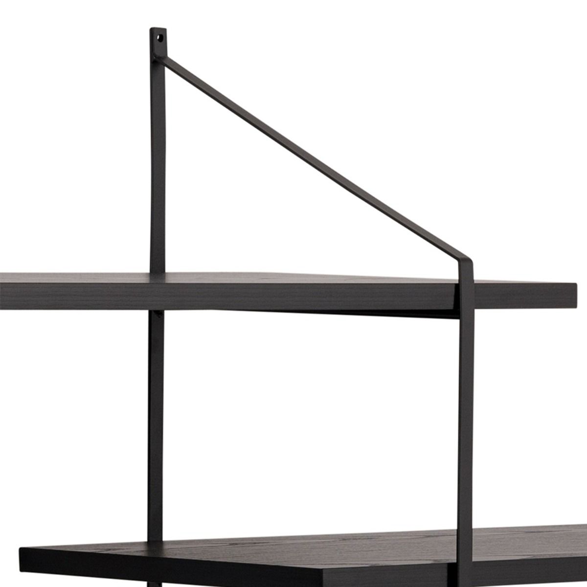 Belfast Wall Unit with 4 shelves in Black