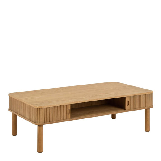 Langley  Coffee Table Sliding door in Oak