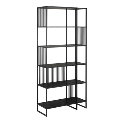 Strington Bookcase with 5 Shelves in Black