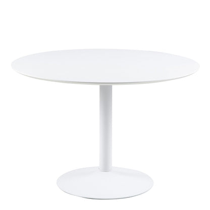 Ibiza Round Dining Table with White Top and White Base