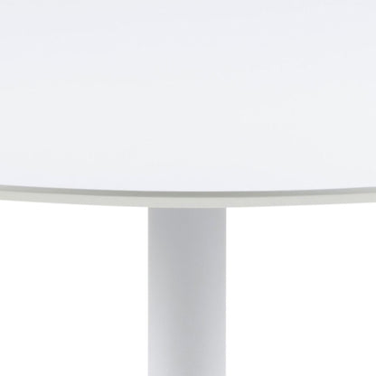 Ibiza Round Dining Table with Oak Top and White Base