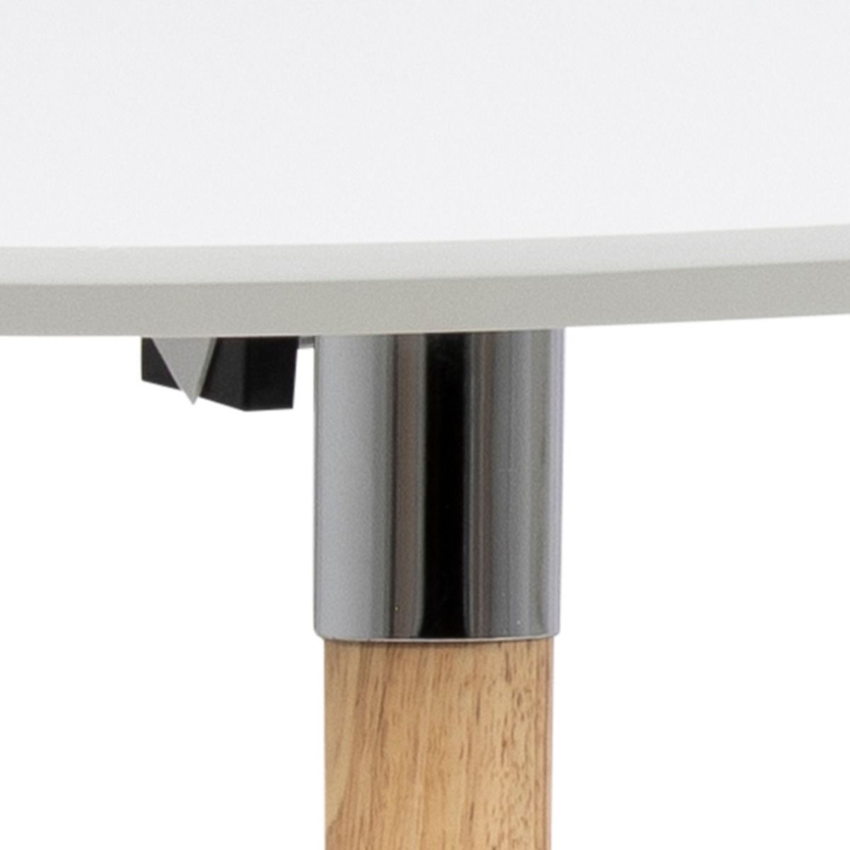 Belina Oval Dining Table in White & Oak