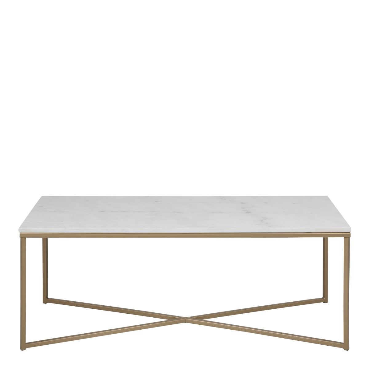 Alisma Coffee Table with White Marble Effect Top