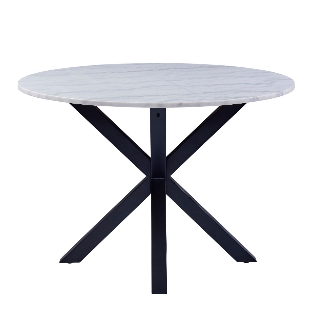 Heaven Round Dining Table with White Polished Marble Top