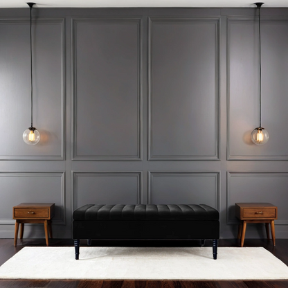 Como Quilted Storage Bench With Legs