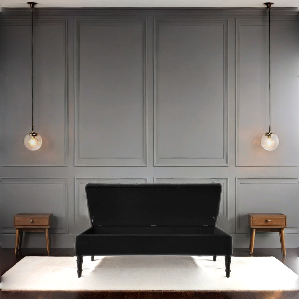 Como Quilted Storage Bench With Legs