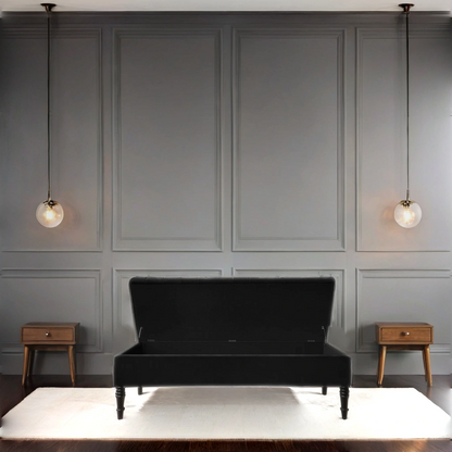 Como Quilted Storage Bench With Legs