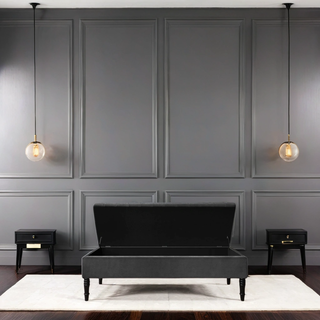 Como Quilted Storage Bench With Legs