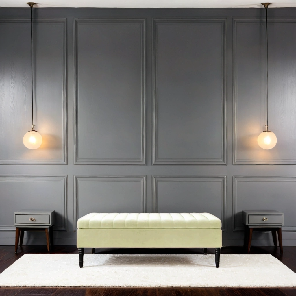 Como Quilted Storage Bench With Legs