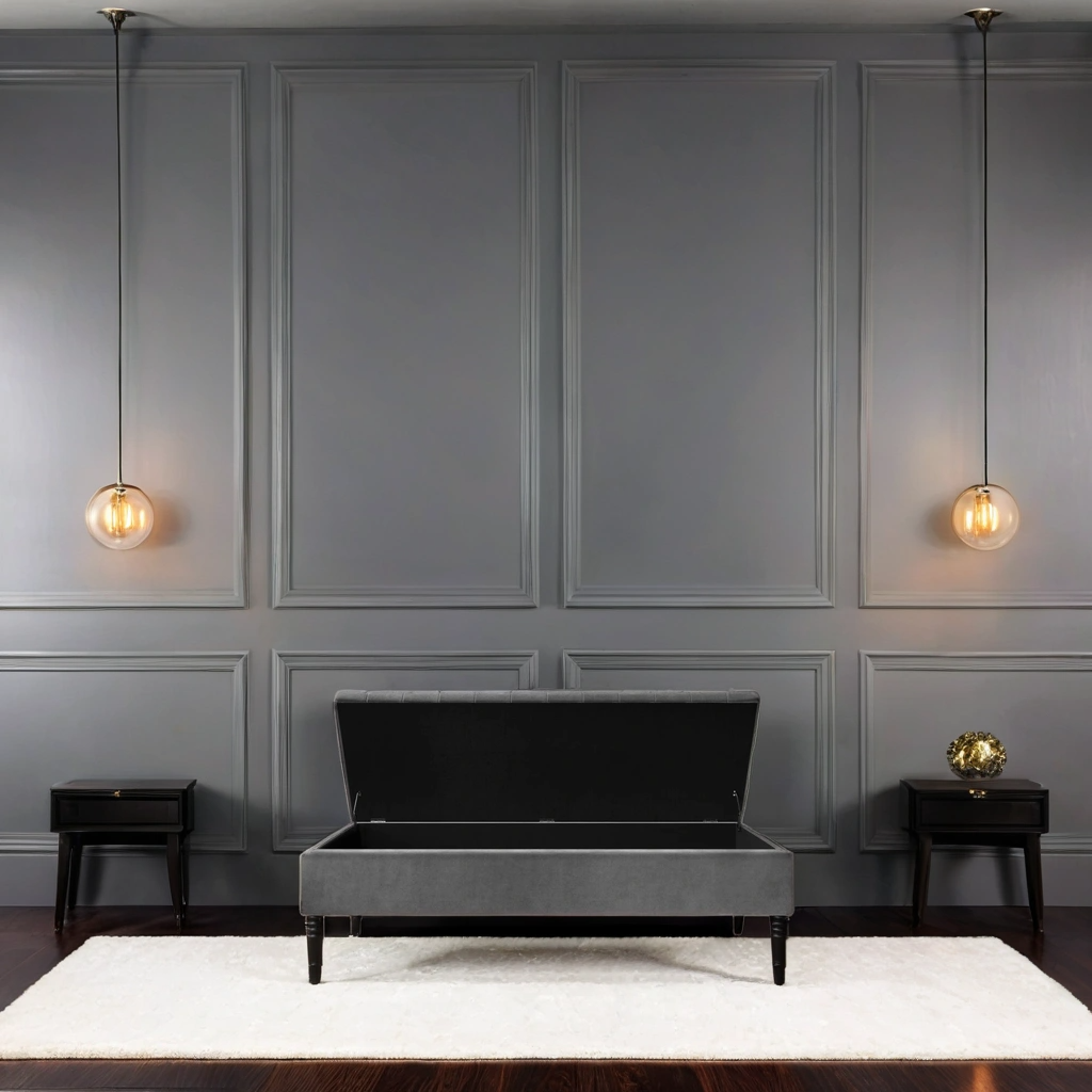 Como Quilted Storage Bench With Legs