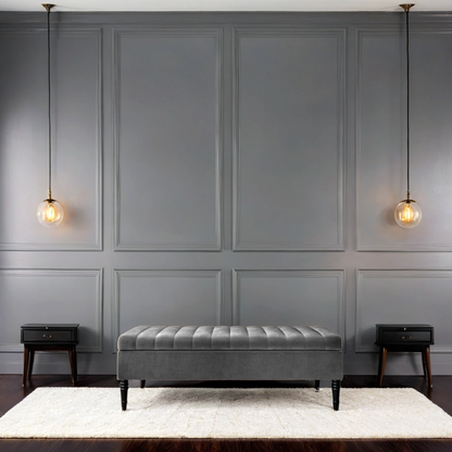 Como Quilted Storage Bench With Legs