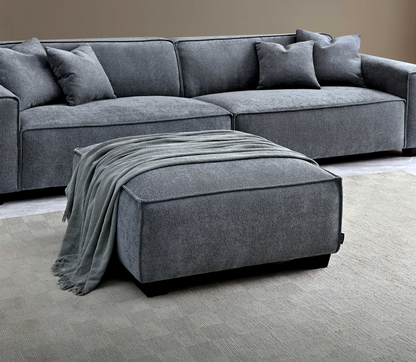Dakota 4 seater with Chaise in Charcoal Boucle